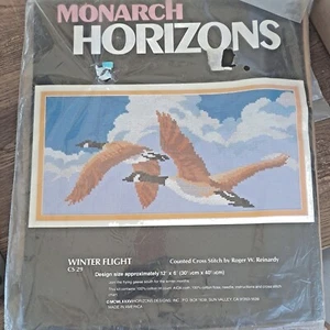 VTG (1986) New Monarch Horizons Counted Cross Stitch Kit "WINTER FLIGHT" CS29 - Picture 1 of 4