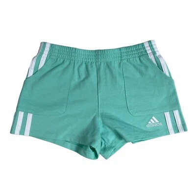Pantalones Cortos Adidas Jóvenes Niñas Verde Azulado Talla 6x - Nuevos con Etiquetas Foto 1 de 4