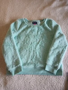 The Childrens Place Girls Size L 10/12 Aqua Blue Fuzzy Sweater EUC - Picture 1 of 3
