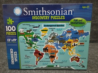 Rompecabezas Smithsonian 100 piezas ESPECIES EN PELIGRO DE EXTINCIÓN Foto 1 de 4