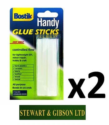 Pistola de pegamento práctica Bostik 28 x 100 mm 7 mm de diámetro repuesto palos de pegamento para todo uso