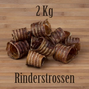 2 Kg Rinderstrossen Rinderluftröhren - wie Rinderkopfhaut Kausnack Kauartikel - Bild 1 von 1