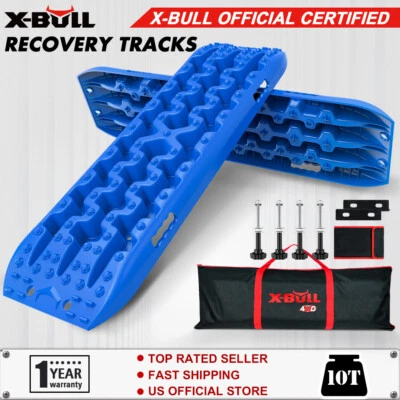X-BULL Recovery Traction Tracks Boards Sand Snow Mud Mounting Kit 4WD Blue Gen3 Foto 1 de 4