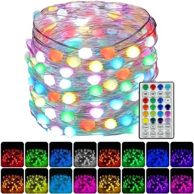 Color Changing Fairy String Lights with Remote 1 Pack, RGB (Red, Green, Blue)  - Image 1 of 4
