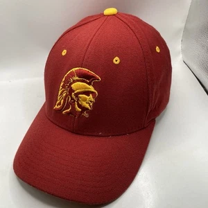 USC Trojans Hat Flex Fit Size Medium Large Red Yellow Zephyr Southern Cal Clean - Picture 1 of 11