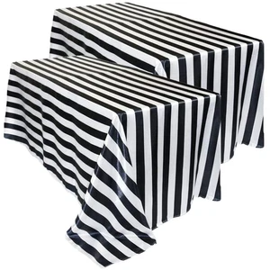 2pcs Striped Tablecloths Stripe Table Covers Waterproof Rectangle Tablecloths - Picture 1 of 12