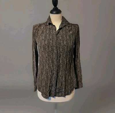 Max Mara Weekend 100% silk leopard animal print luxe designer skirt blouse S - Image 1 of 4
