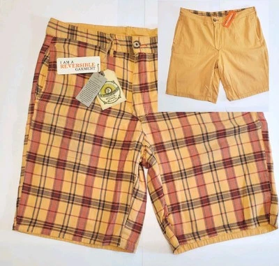Pantalones Cortos Reversibles Margaritaville Playa Nuevo con Etiquetas, Mango Sólido y Cuadros, Para Hombres 38, $88.00 Foto 1 de 4