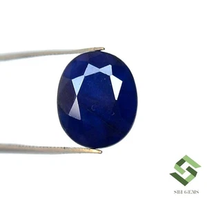 Piedra preciosa suelta 5,09 CTS de zafiro azul natural certificado 12x10 mm - Imagen 1 de 7