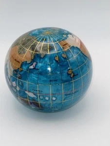 Alexander Kalifano 3 Zoll Edelstein Globus Briefbeschwerer schwer sehr schön - Bild 1 von 16