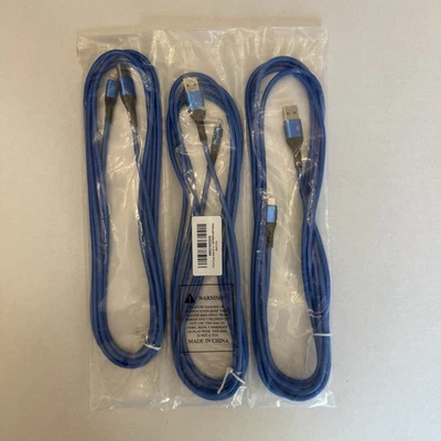 Braided Fast Charger Cable Heavy Duty USB Cord For iPhone 14 13 12 11 X XR 8  - Image 1 of 4