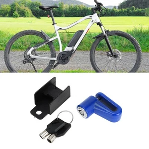 Bicycle Lock Portable Ring Anti-Theft Bike Lock Motorcycle Wheel Disk Lock Blue - Picture 1 of 7