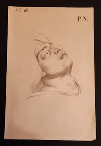 DISEGNO ACCADEMICO MATITA MORTE DI MARAT SCUOLA FRANCESE OTTOCENTESCO - Foto 1 di 1