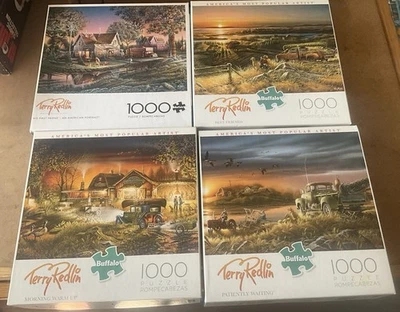 Buffalo 1000 головоломка, лот из 4 - TERRY REDLIN АССОРТИМЕНТ С ПЛАКАТАМИ - Изображение 1 из 4
