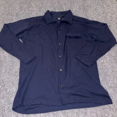 Camisa Mossimo De Colección Hombres XL Azul Años 90 Manga Larga Surf Nueva Con Etiquetas Foto 1 de 4