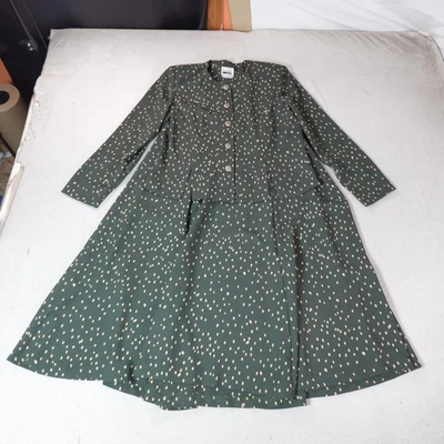 Conjunto de chaqueta falda Cottage Core 14 lunares verdes dos piezas midi Leslie Fay Farm Foto 1 de 4