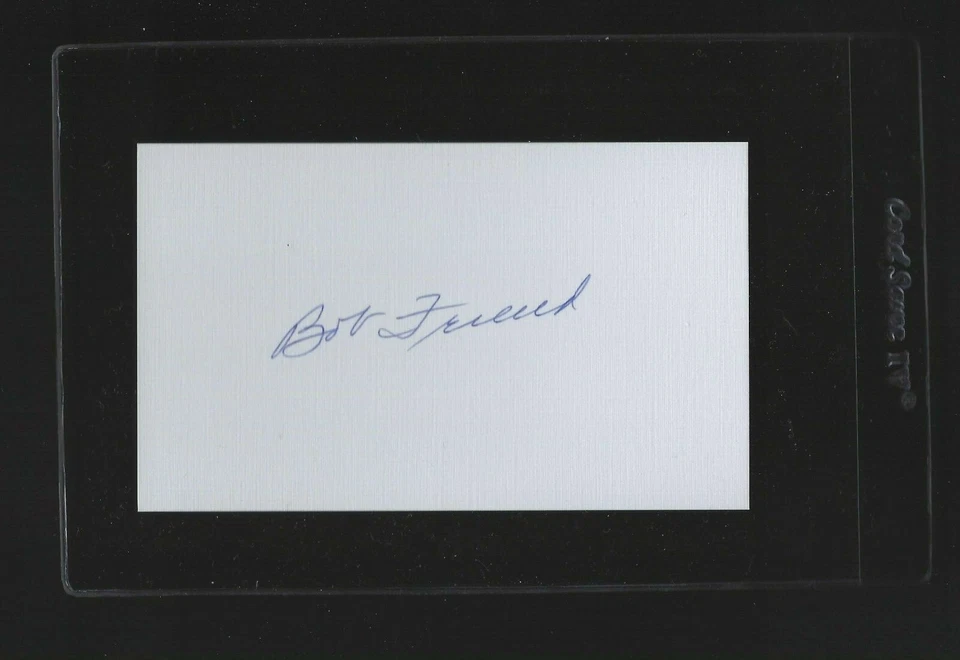 Bob Friend Signed Auto Baseball 3x5 Index Card Autograph - Image 1 of 1