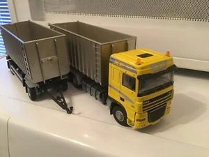 TEKNO DAF XF 6 WHEEL ROLL ON OFF SKIP TRUCK - DRAG TRAILER 1 : 50 Scale. - Picture 1 of 6