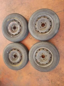 Iron Wheels 4 Holes - 13 " - 165 70 R13 79T M+S Citroen Peugeot - Picture 1 of 12
