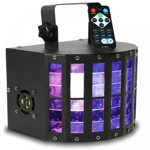QTX Derby 9 DJ Disco DMX Multi-Colour Beam 3W LED Lighting Effect inc Remote - Picture 1 of 7