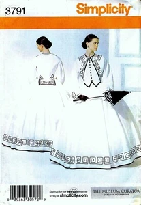 WOW! MISS SCHÖNES BÜRGERKRIEG TAGESKLEID KOSTÜM SCHNITTMUSTER 8-14 Simplicity 3791 - Bild 1 von 8