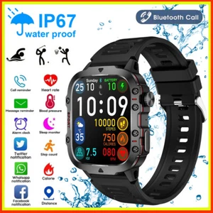 Bluetooth Smartwatch Luxus Herren Armband Herzfrequenz Pulsuhr Blutdruck Fitness - Bild 1 von 22