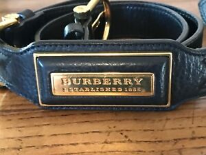 Women`s  Burberry Leather Belt With Double Adjustable Buckles And Made In Italy 