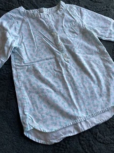 Carter's Bluse Shirt Oberteil Mädchen Langarm Gr. 4t Knopfleiste blau Häschenmuster - Bild 1 von 5