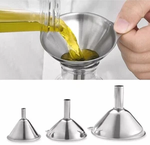 3pcs Kitchen Tools Stackable Multi Function Stainless Steel FunnDurable Transfer - Picture 1 of 5
