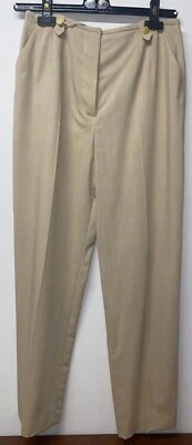 Chanel 99P Beige Tan High Waist Straight Leg Ankle Pants - Size 38 - Image 1 of 4