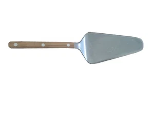 Sabre Paris Vintage Cake Server, Teak Wood Handle - Picture 1 of 5