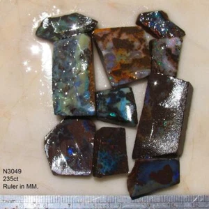 Rough Boulder Opal 235,0 ct 100 % australischer natürlicher roher Opal aus QLD N3049 - Bild 1 von 3