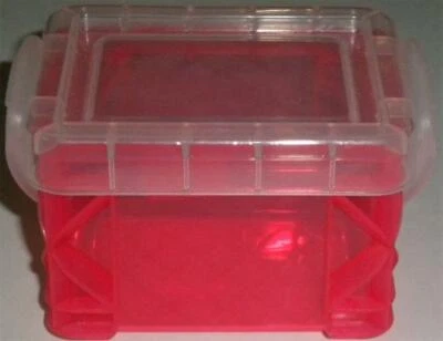 Super Stacker 3" x 2.5" x 2" Pixie Red Box Locking Lid Cropper Hopper Tiny New - Image 1 of 4
