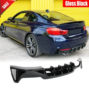 Für BMW 4er F32 F33 F36 M Sport 14-19 glänzend schwarz hinten Stoßstange Diffusorlippe - Bild 1 von 12