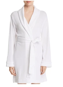 Hudson Park Collection Pique Knit Cotton Rich Bath Robe - L / XL - White - Picture 1 of 3