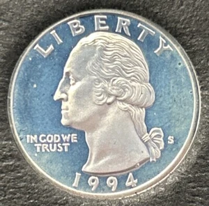 1994 S Proof Silver Washington Quarter From Proof Set With Free Shipping - Picture 1 of 2