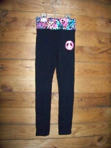 Girls Justice Black Yoga Pants Size 6 EUC!!! - Picture 1 of 2