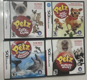 Lot 4 Petz Nintendo DS Monkeyz Dolphinz Dogz Catz Clan Hüllen OHNE SPIELE - Bild 1 von 10