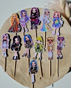 Rainbow High Puppen Regenbogen Puppen Cupcake Aufstecker für Muffin Muffin Deko - Bild 1 von 6