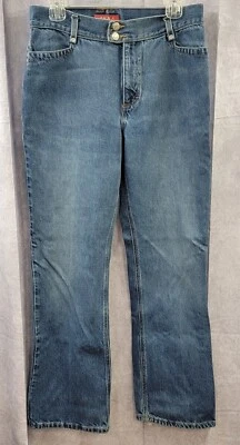 Zena Women's Jeans Dark Wash High Rise Size 10  30x31 Straight Leg Vintage - Imagem 1 de 4