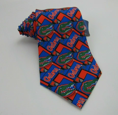 Eagle Neckwear Mens Silk Tie Florida Gators College Football Cover
