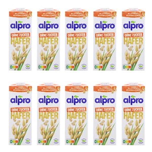 10 x Alpro Avena Drink 0% Zucchero 0% Edulcoranti da 1 litro ricchi di fibre - Foto 1 di 3