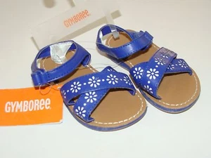 Gymboree Safari Smiles Sandals Bright Blue Girls Size 5 Toddler Shoes NEW - Picture 1 of 4