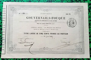 Dépt 75 Siège à Paris- Rare & Déco Construction Maritime Gouvernails FOUQUE 1857 - Picture 1 of 1