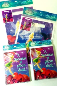 Tinker Bell Invitations 2 pkg & Treat Bags 2 pkg  Disney Fairies Child Party NEW - Picture 1 of 5