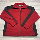 Vintage B.A.S.S. Bass Anglers Sportsman Society Fishing Jacket Fleece Large Red