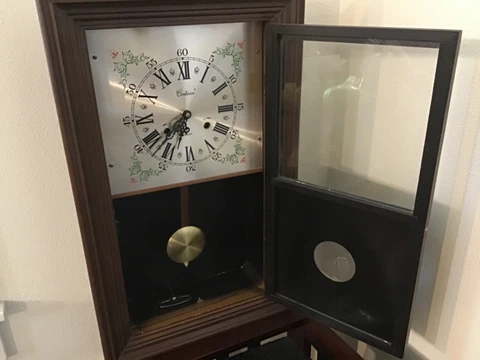 Vintage Centurion 35 Day Wind Up Wall Clock With Key WORKING!! Cover