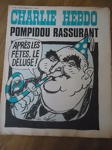 CHARLIE HEBDO N°162 POMPIDOU FETE NOEL WOLINSKI REISER CABU 24 dec 1973 ORIGINAL - Picture 1 of 1