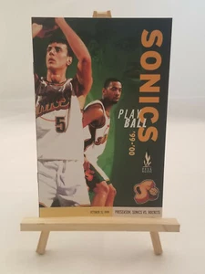 Folleto de colección Sonics Play Ball, Vs Rockets, 13 de octubre de 1999 del día del juego - Imagen 1 de 2