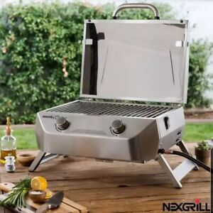Nexgrill 2 Burner Stainless Steel Table Top Gas Barbecue^